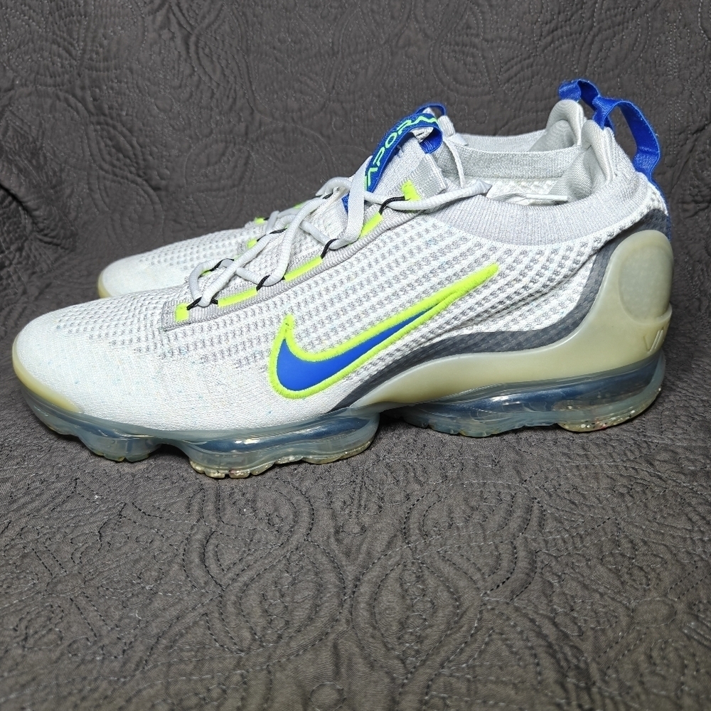Nike Air VaporMax 2021 FK "Cool Grey Teal Volt Athletic Men's Shoes Size 13